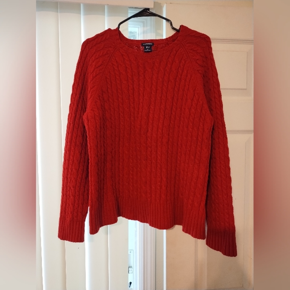 Gap Cotton Long Sleeve Rope Weave Sweater Size XL Cozy